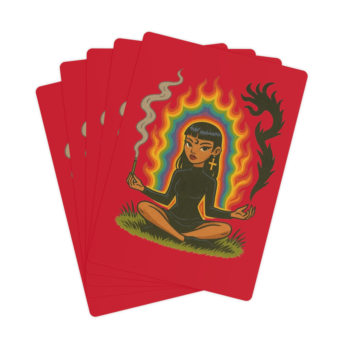 Girl Playing Cards