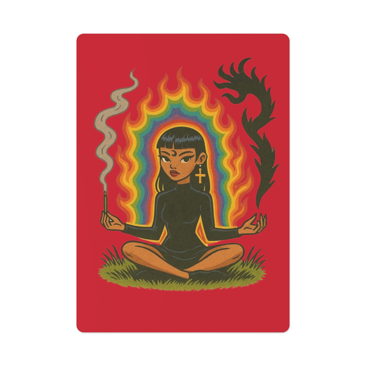 Girl Playing Cards